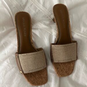 Donald J. Pliner Tan and Brown Sandals Minimalist Design